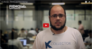 Sócio fundador Guilherme Biber apresentando o pitch do KCollector para o FIEMG Lab no SouBH